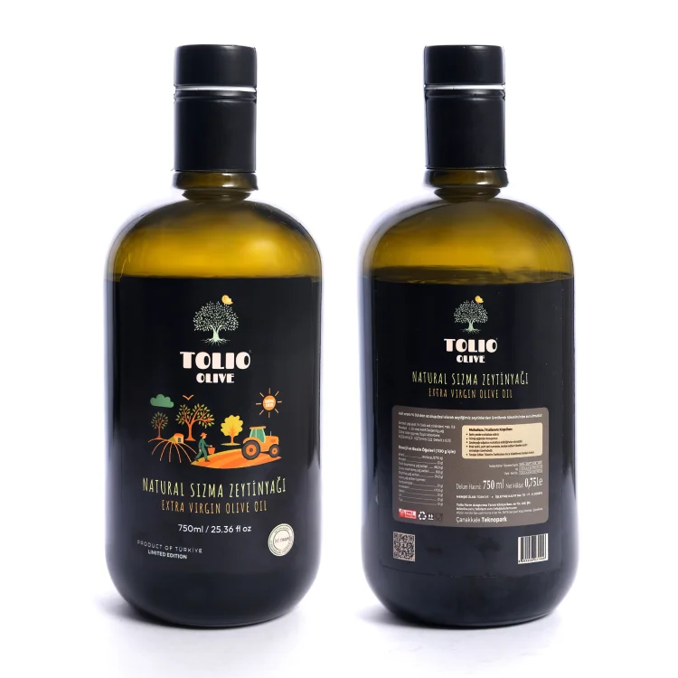 2025-26 Erken Hasat Soğuk Sıkım Naturel Sızma Zeytinyağ 750ml - Görsel 2